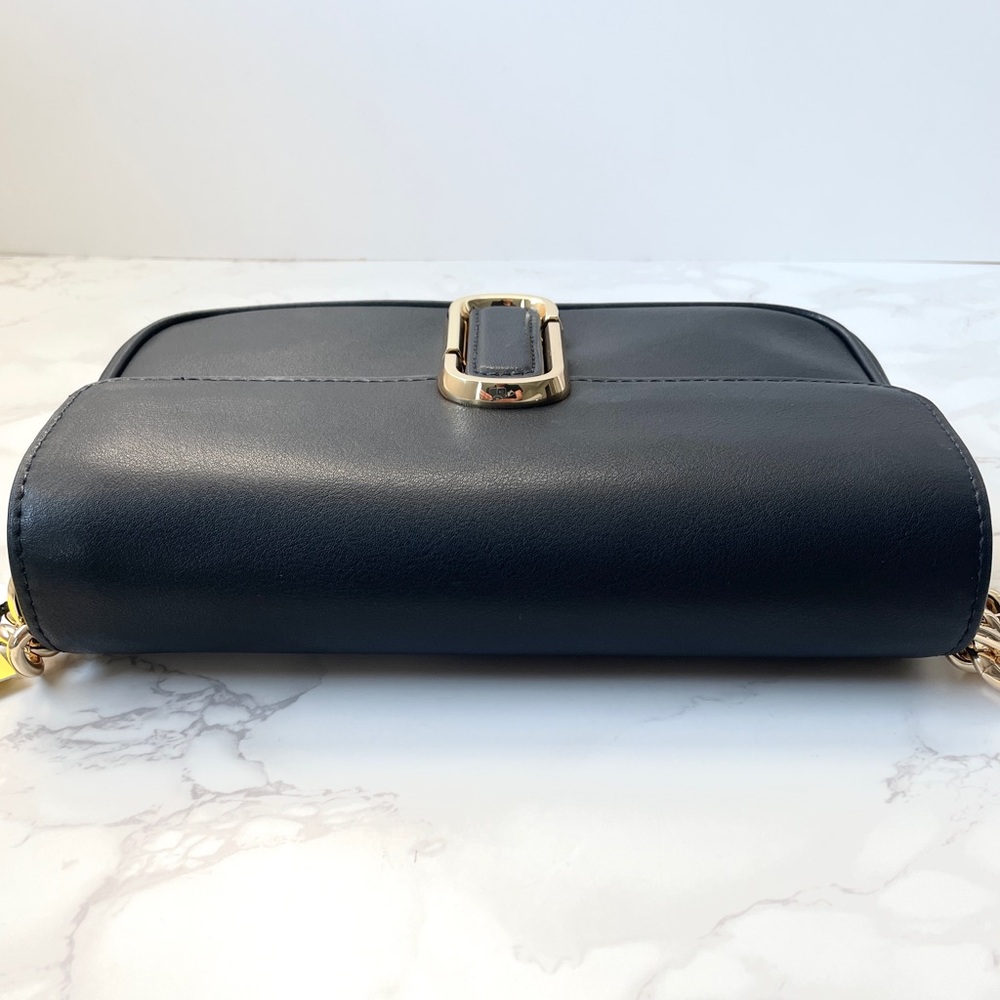 New Marc Jacobs J Marc Leather Crossbody Shoulder Bag Black Convertible - Picture 7 of 14